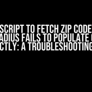 Python Script to Fetch Zip Codes Within a Radius Fails to Populate CSV Correctly: A Troubleshooting Guide