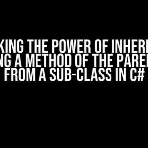 Unlocking the Power of Inheritance: Accessing a Method of the Parent Class from a Sub-Class in C#